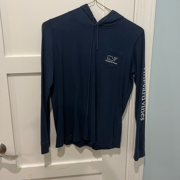 Vineyard Vines thin navy hoodie in size medium. - Picture 1 of 3
